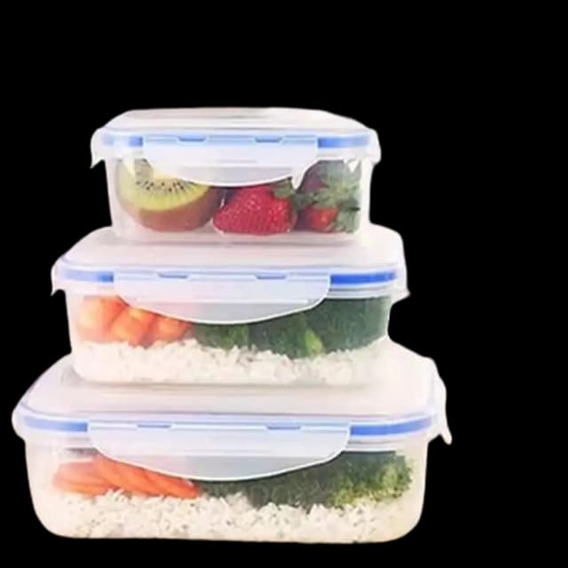 Plastic Microwave Storage Box 3 pcs