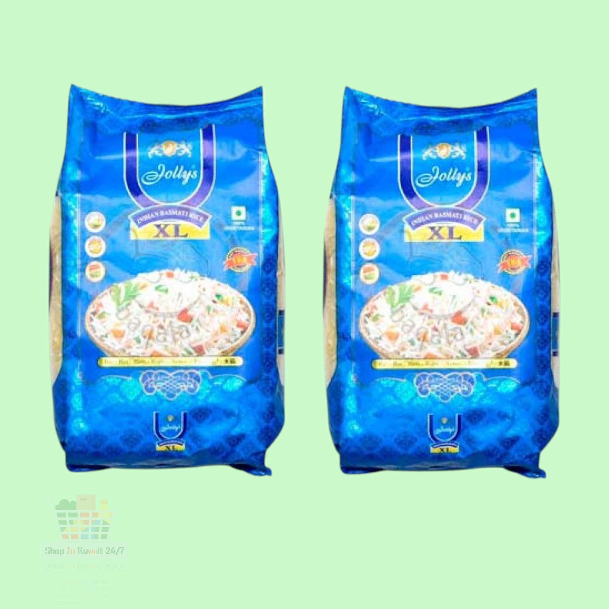 Jollys Basmati Rice Indian 2 x, 1kg