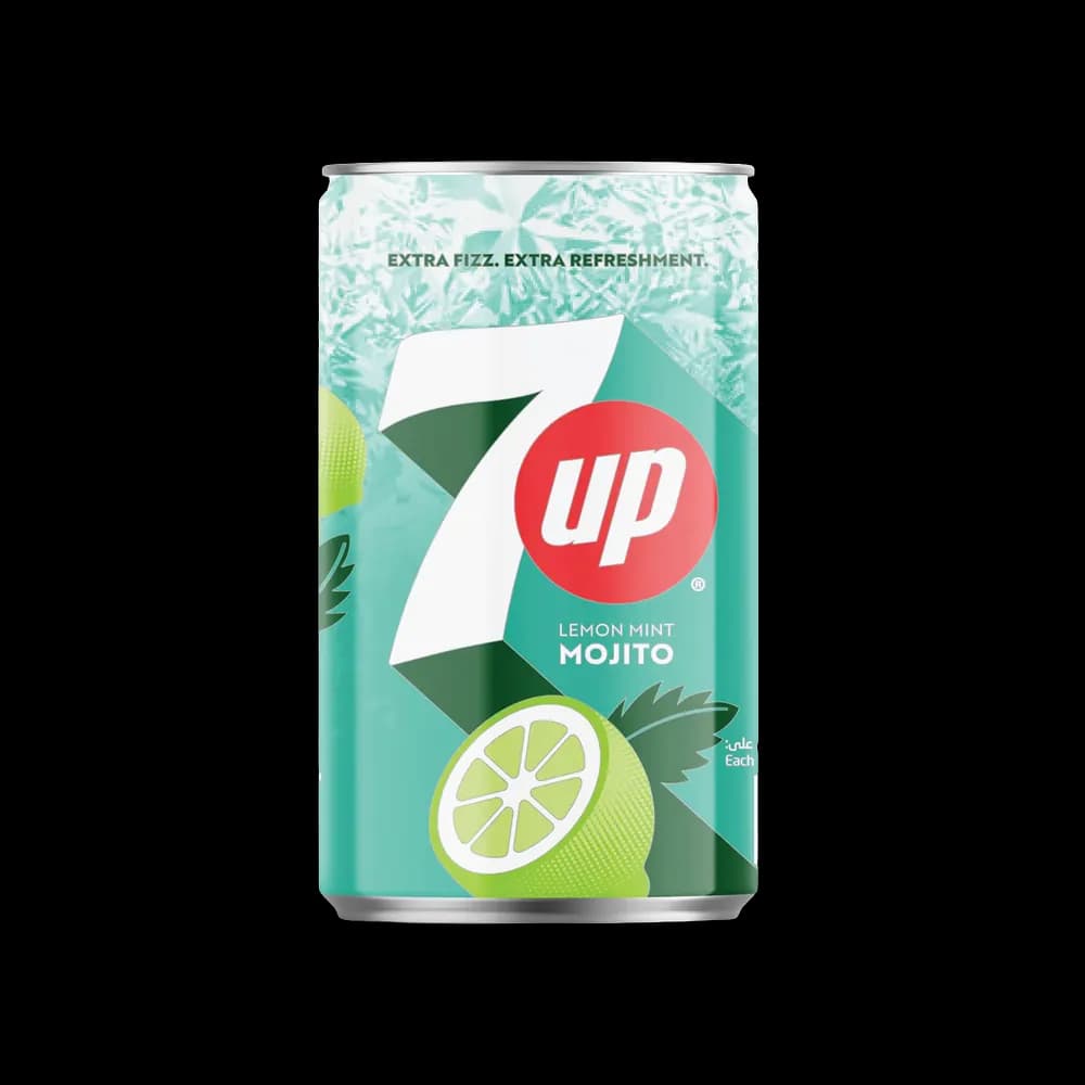 7UP Mojito Lemon Mint Zero Sugar Can, 150ml