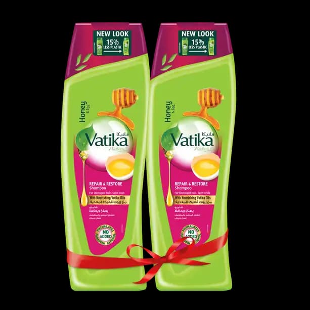 Dabur Vatika Shampoo - Repair & Restore - ( Mega ) Lp, 400ml x 2