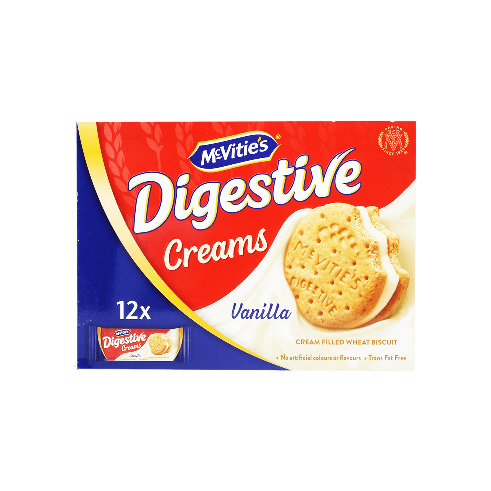 Mcvities Digestive Cream Vanilla 12 x 40 g