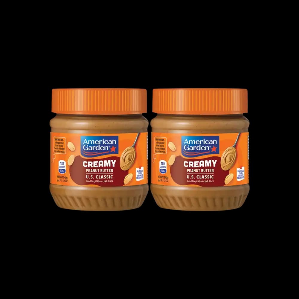 American Garden Peanut Butter Creamy 2 x, 340g