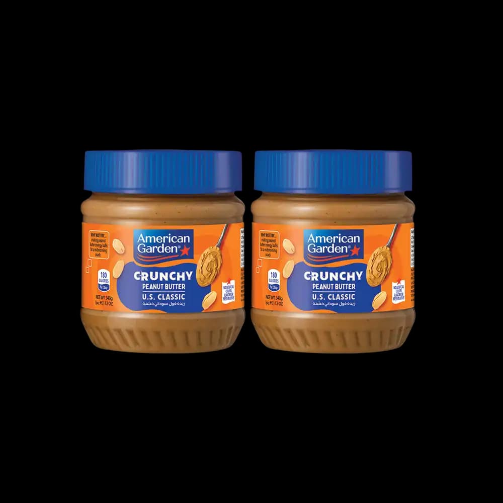 American Garden Peanut Butter Chunky 2 x, 340g
