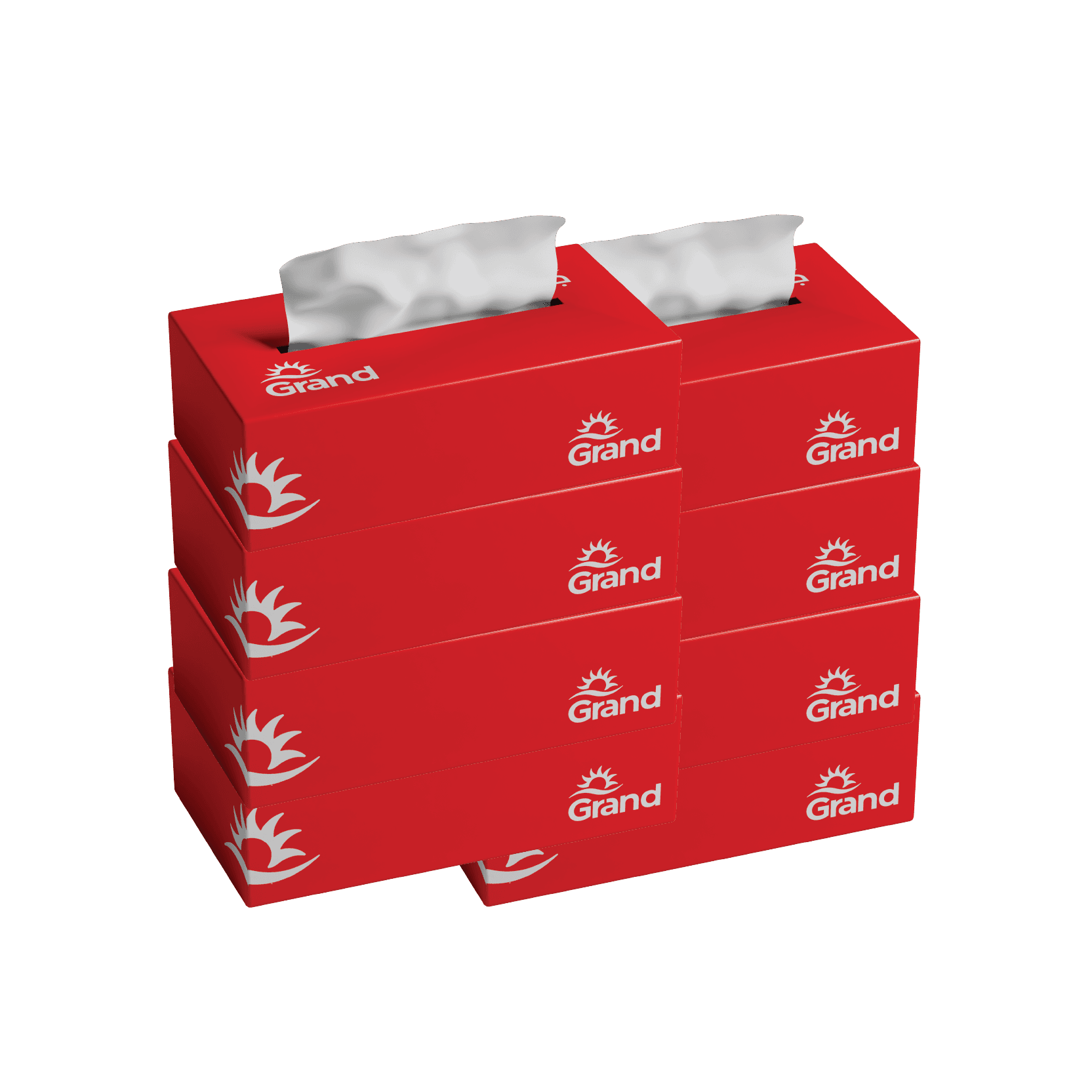 Grand Facial Tissue 2 Ply 8 Pack*150 Sheet