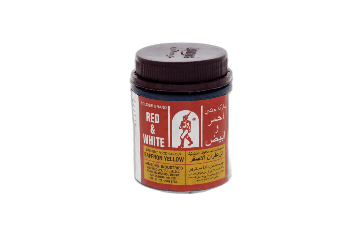 Red and White Food Colour Saffron Yellow 100 g