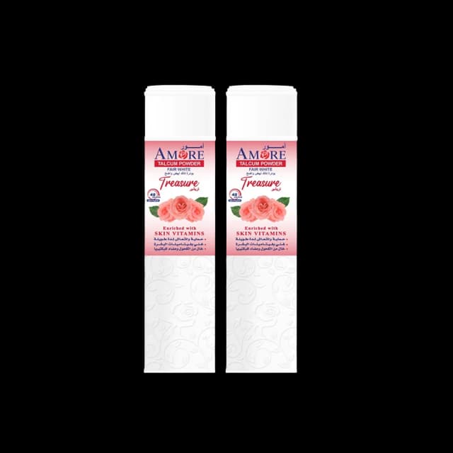 Amore Fair White Talcum Powder Treasure 250 g x 2