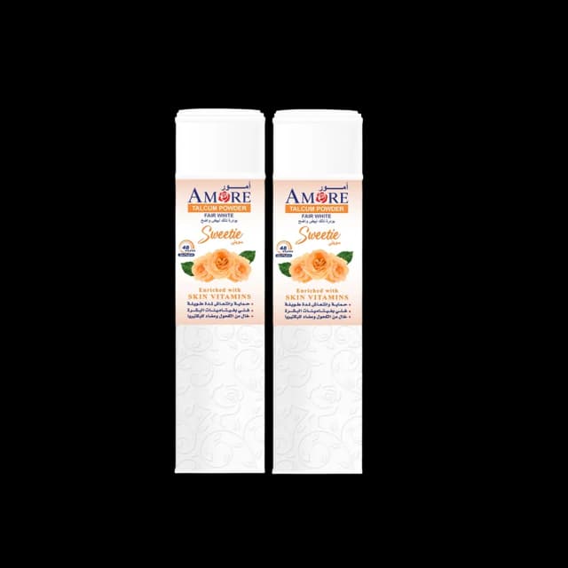 Amore Fair White Talcum Powder Sweetie 250 g x 2