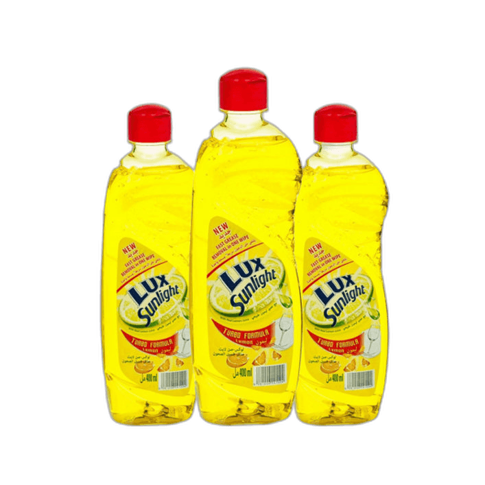 Lux Sunlight Lemon Dish Wash 3 x, 400ml