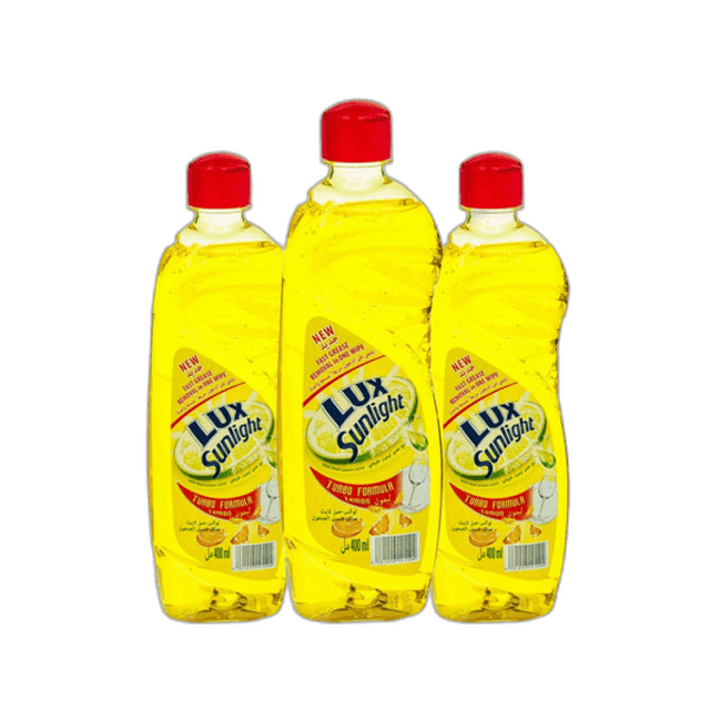 Lux Sunlight Lemon Dish Wash 3 x, 400ml
