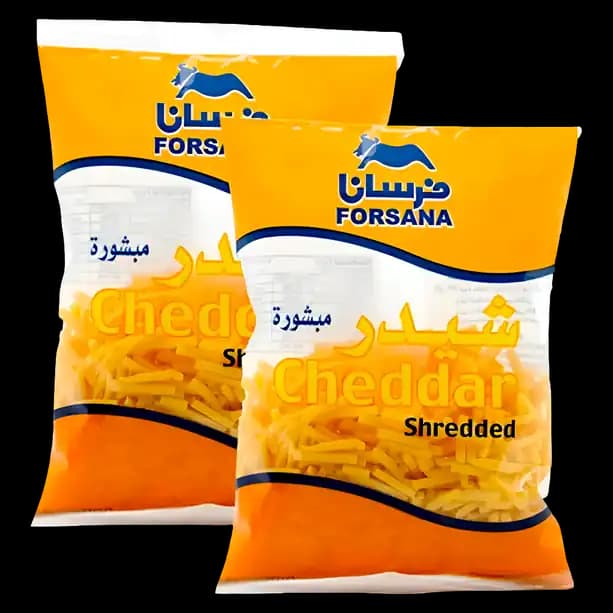 Forsana Shredded Cheese Cheddar 2 x, 200g