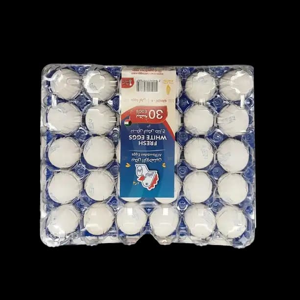 Al Rawdeten White Egg Plastic Tray 50/60 30 Pack