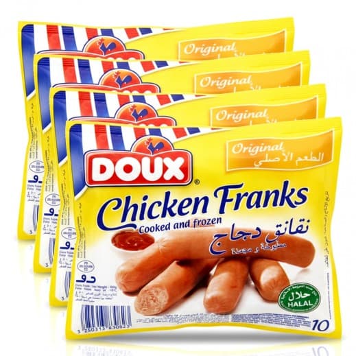 Doux Chicken Franks Regular 4 x 400 g