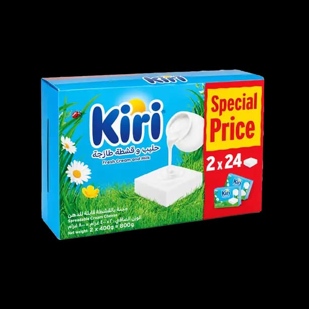 Kiri 24 Portion Cheese 2 x, 400g