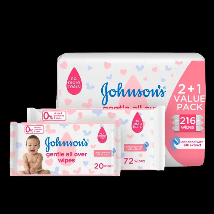 Johnson's Baby Gentile Aloe Wipes 72s