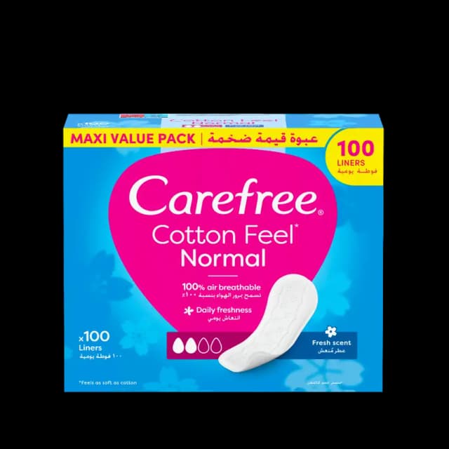 Carefree Cotton Feel Normal Fresh Scent 100 pcs
