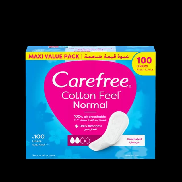 Carefree Cotton Feel Normal Unscented 100 pcs