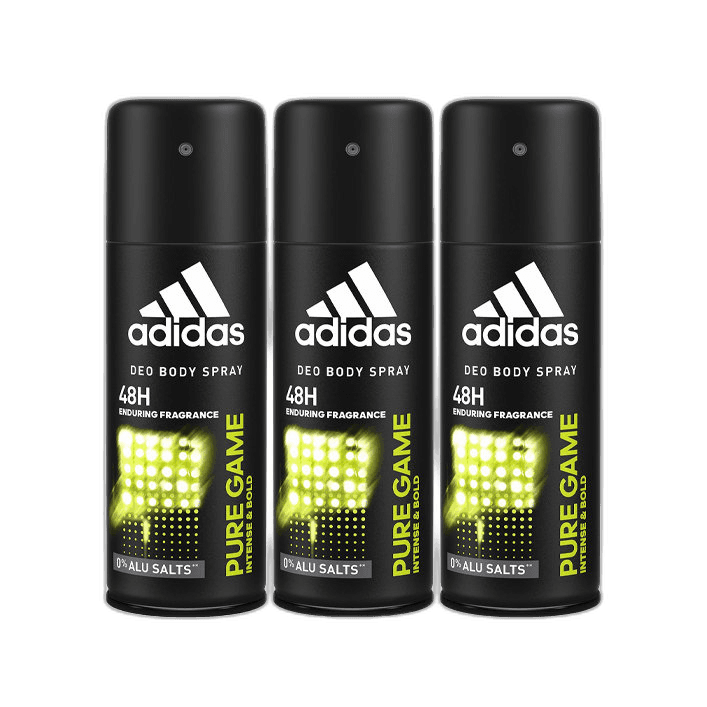 Adidas Body Spray 48h Pure Game 3 x 150 ml