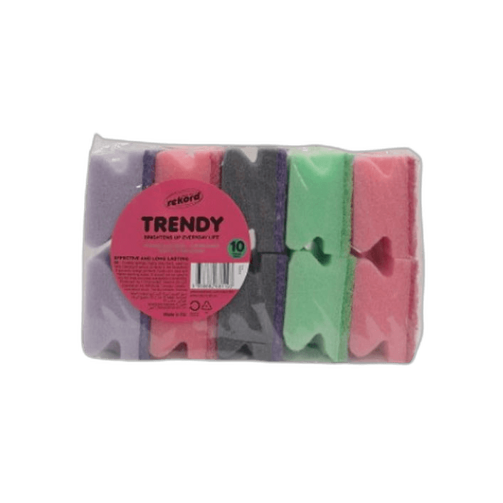 Rekord Trendy Sponge with Grip 10 pcs