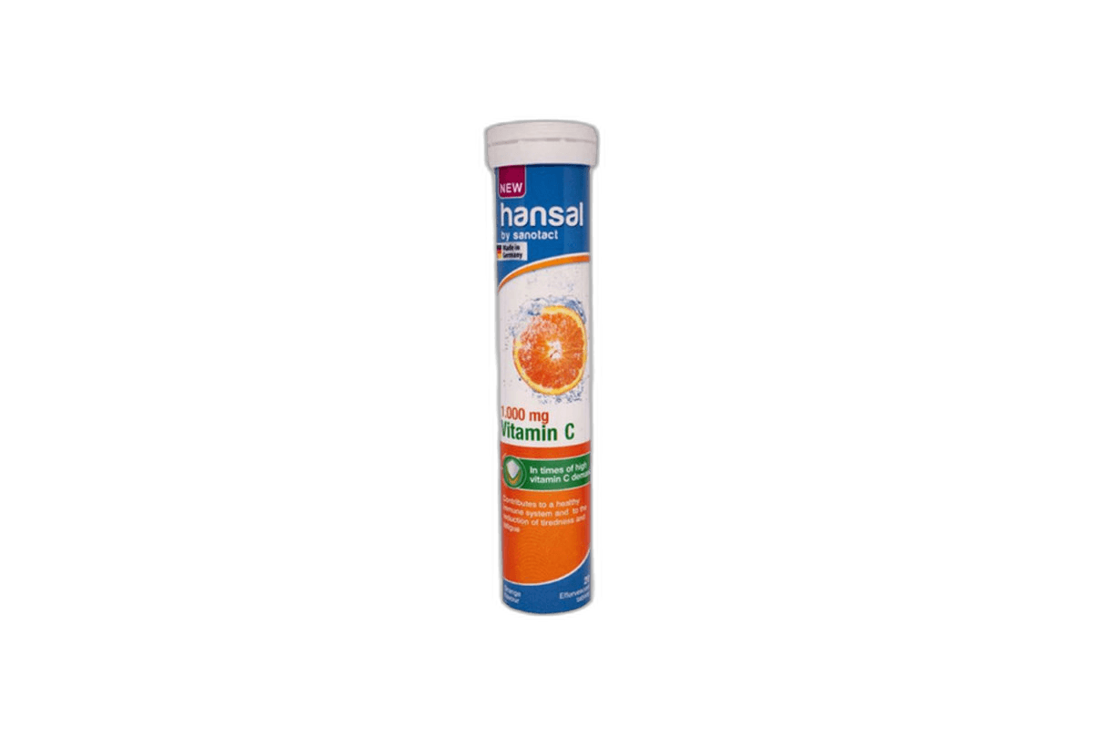 Hansal 1000 mg Vitamin C20 Tab Tube, 82g