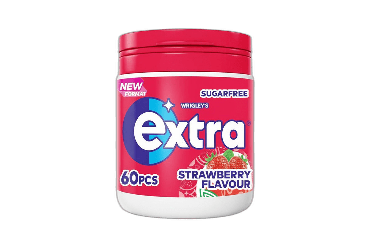 Wrigley Extra Biggie Bottle Strawberry 84 g
