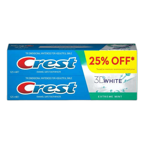 Crest Toothpaste Fresh Mint 3dw 2 x 125 ml