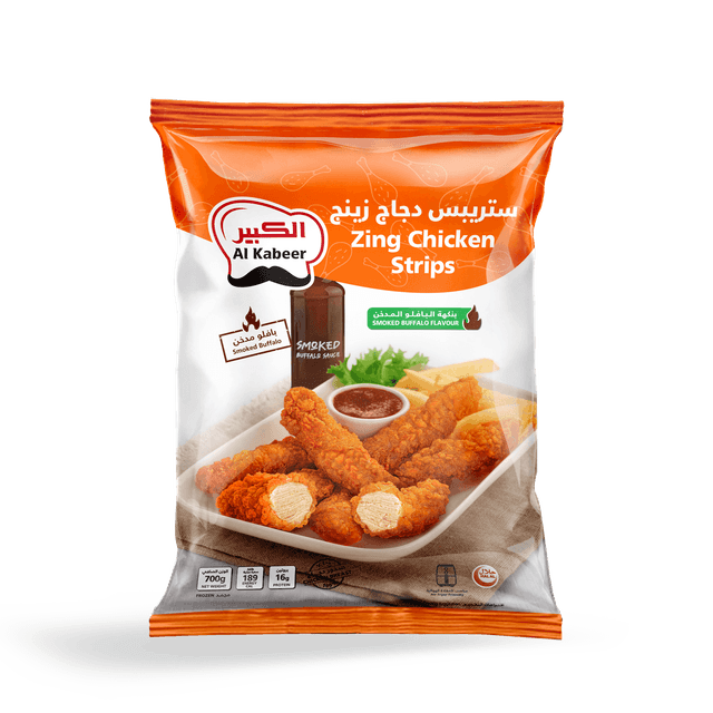 Al Kabeer Zing Chicken Strips Smoked Buffalo 700g