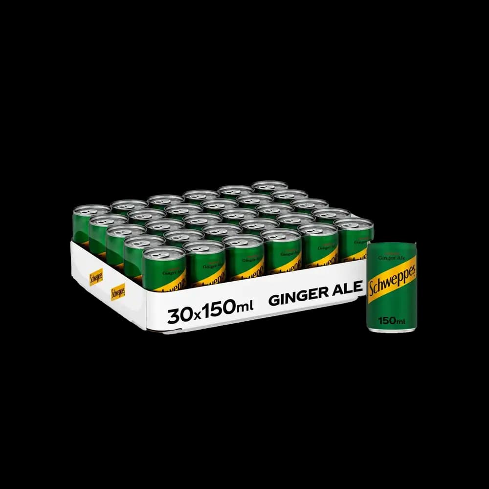 Schweppes Ginger Soda Can 30 x, 150ml
