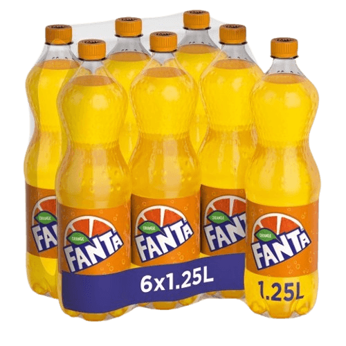 Fanta Orange Regular Soft Drink 6 x 1.25L