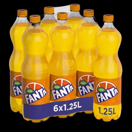 Fanta Orange Regular Soft Drink 6 x 1.25L