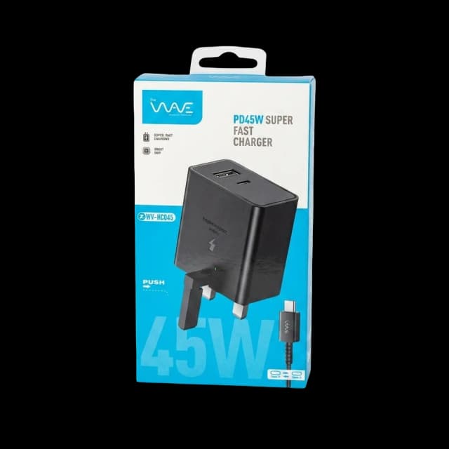 Wave 45W PD Super Fast Charger with Type-C Cable