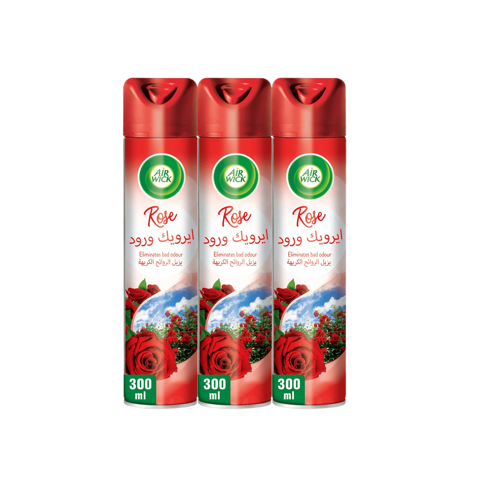 Airwick Aerosol Rose Air Freshner 3 x 300 ml