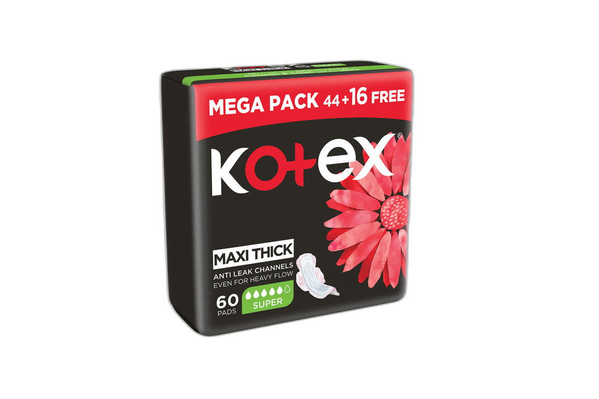 Kotex Maxi Thick Wings 44s + 16s