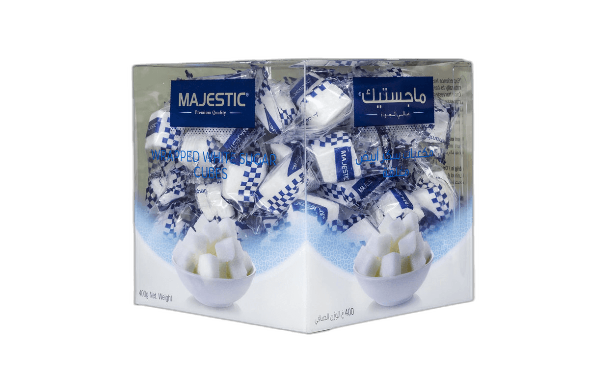 Majestic Cube Wrapped White Sugar, 400g