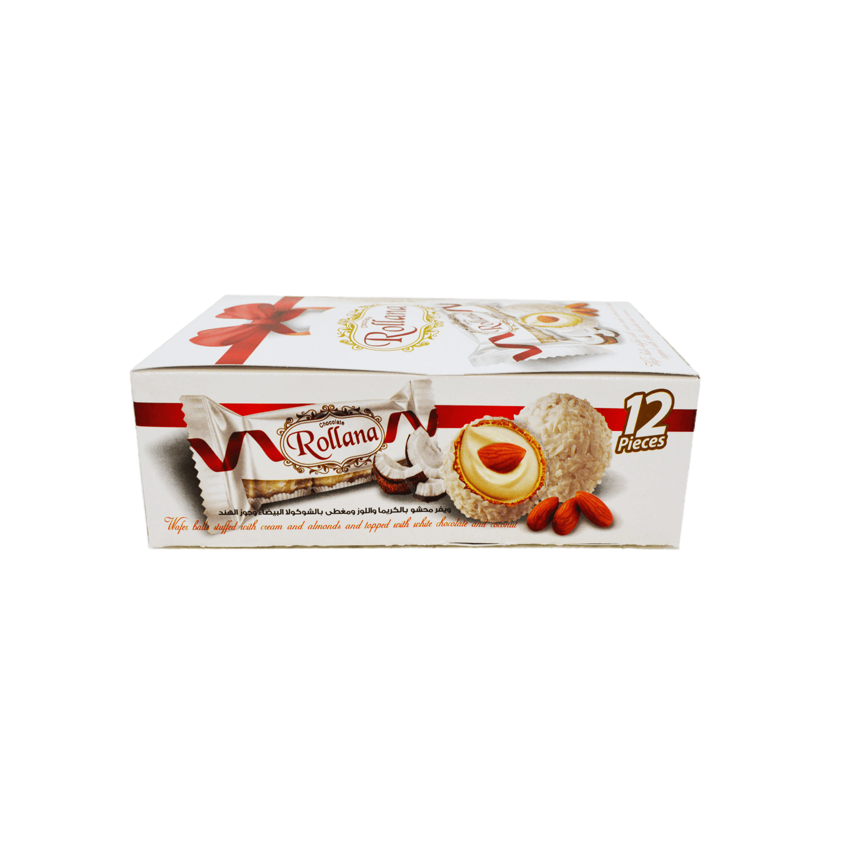 Rollana Wafers Balls White Chocolate Ccnut 12 x 30 g