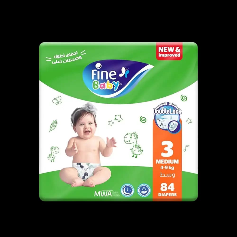 Fine Baby Diapers Medium 84s 4-, 9kg No 3