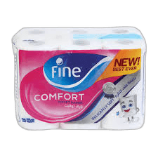Fine Toilet Tissue Comfort 180 Sheets 12 x 2 Plies