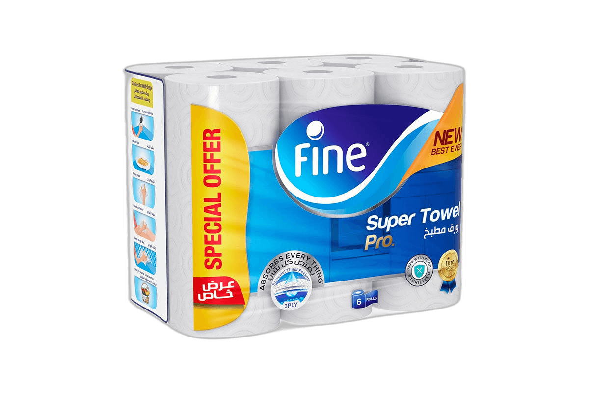 Fine Towel House Hold Pro 60 Sheets 6 x 3 Pile