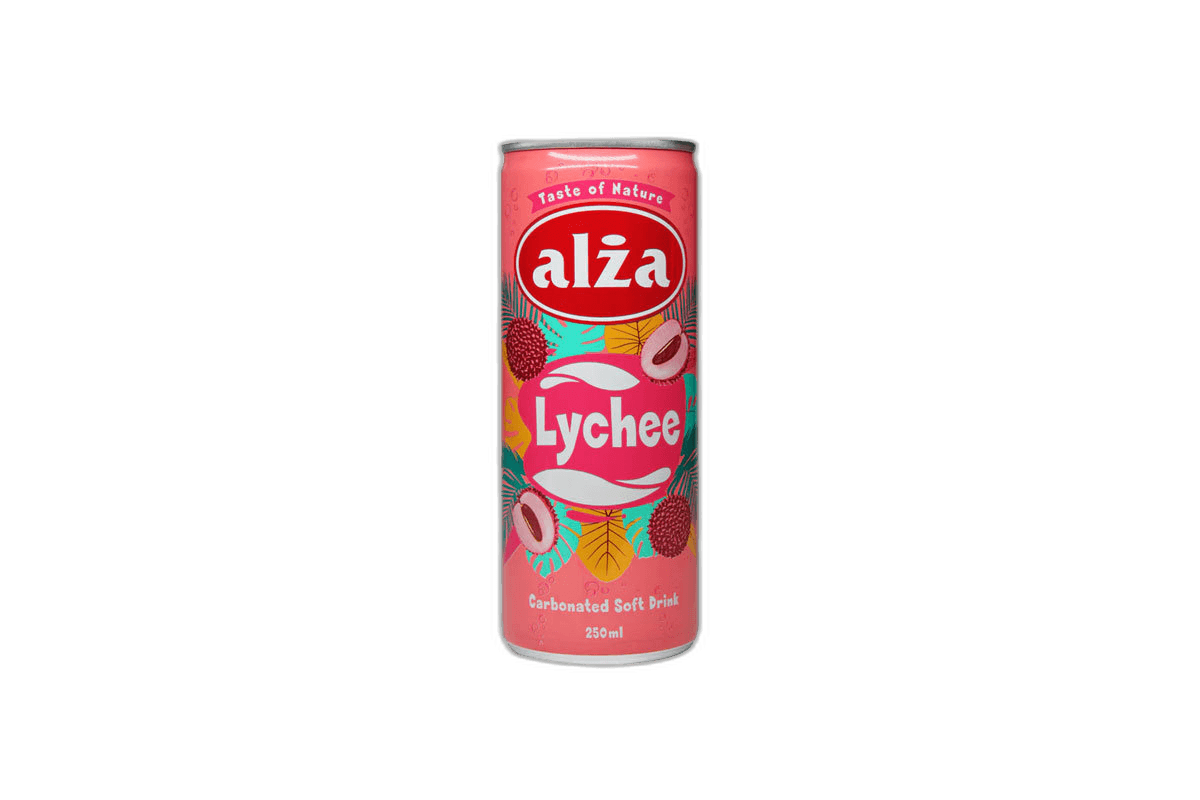 Alza Lychee Carbonated Cans 250 ml