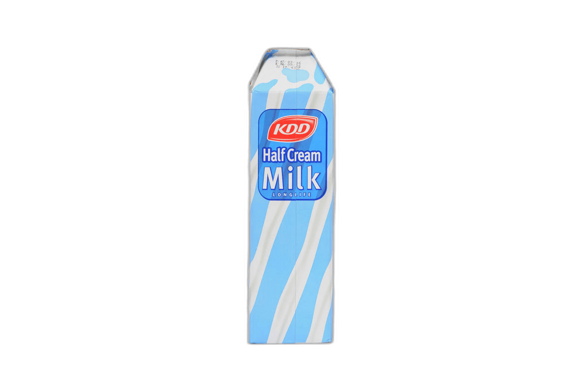 Kdd Long Life Half Cream Milk, 1L