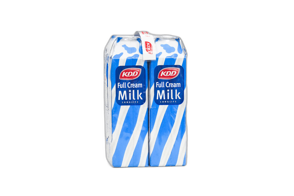 Kdd Long Life Full Cream Milk 4 x 1 L