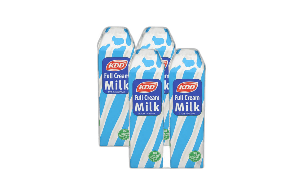 Kdd Lactose Free Full Cream Milk 4 x 1 L