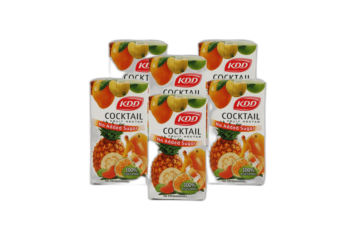 Kdd Cocktail Fruit Nectar No Sugar Added 125 ml x 6