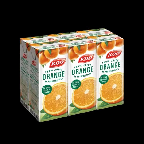 Kdd Orange Nectar No Sugar Added, 125ml x 6