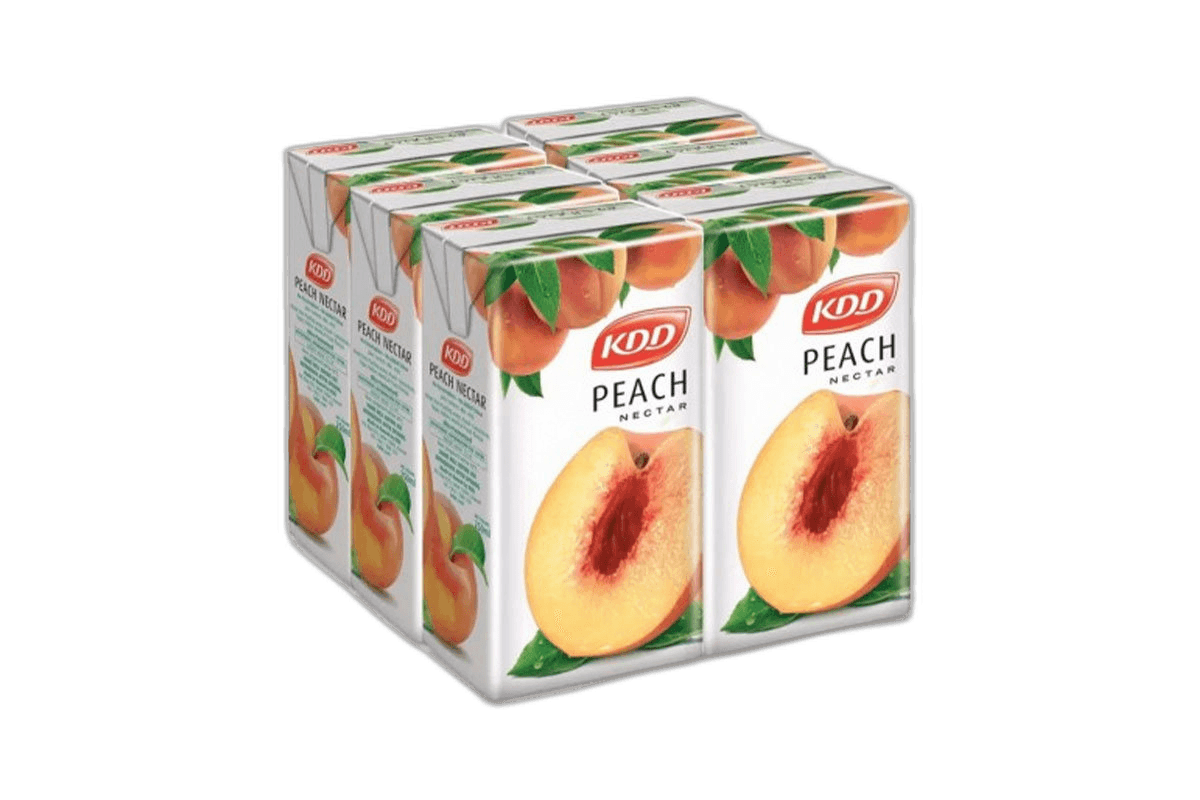 Kdd Peach Juice 6 x 250 ml