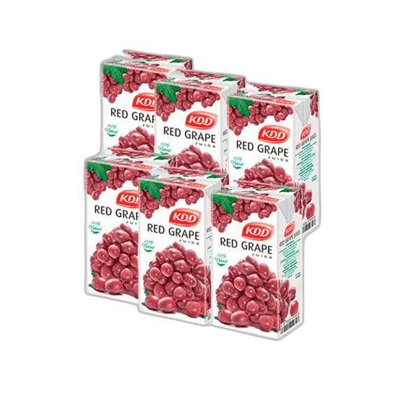 Kdd Red Grape Juice 6 x, 250ml