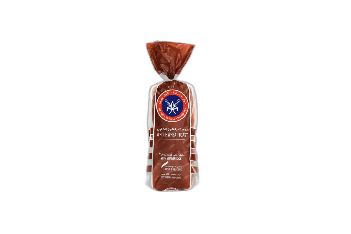 Kfm Whole Wheat Toast with Vitamin D, 500g