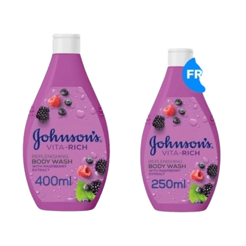 Johnson's Vita-Rich Berry Replenishing Body Wash 400 ml + 250 ml Free