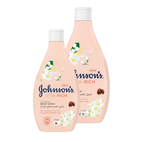 Johnson's Vita-Rich Pampering Body Wash with Jojoba Oil & Vitamin E 400 ml + 250 ml