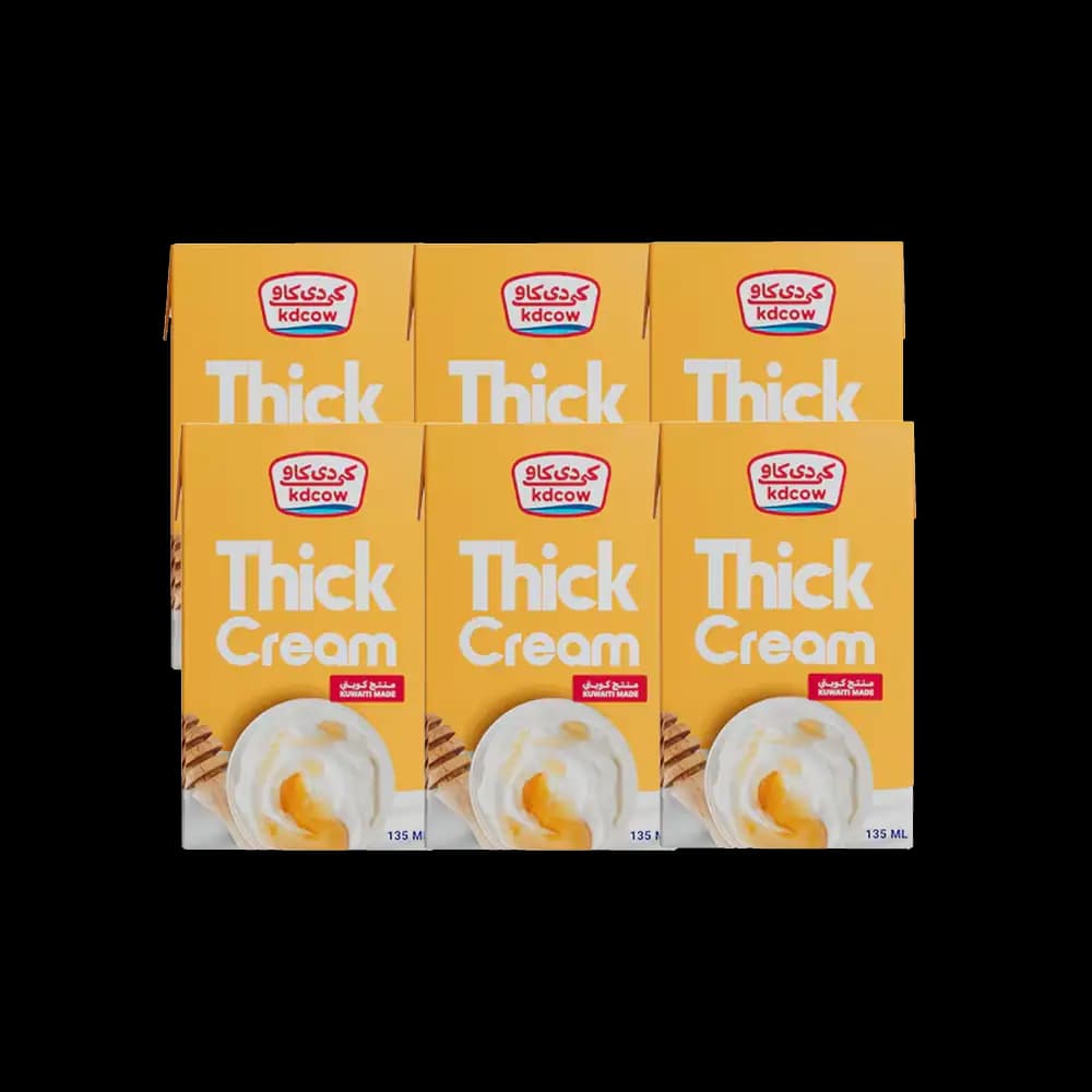 KD Cow UHT Thick Cream 6 x, 135ml
