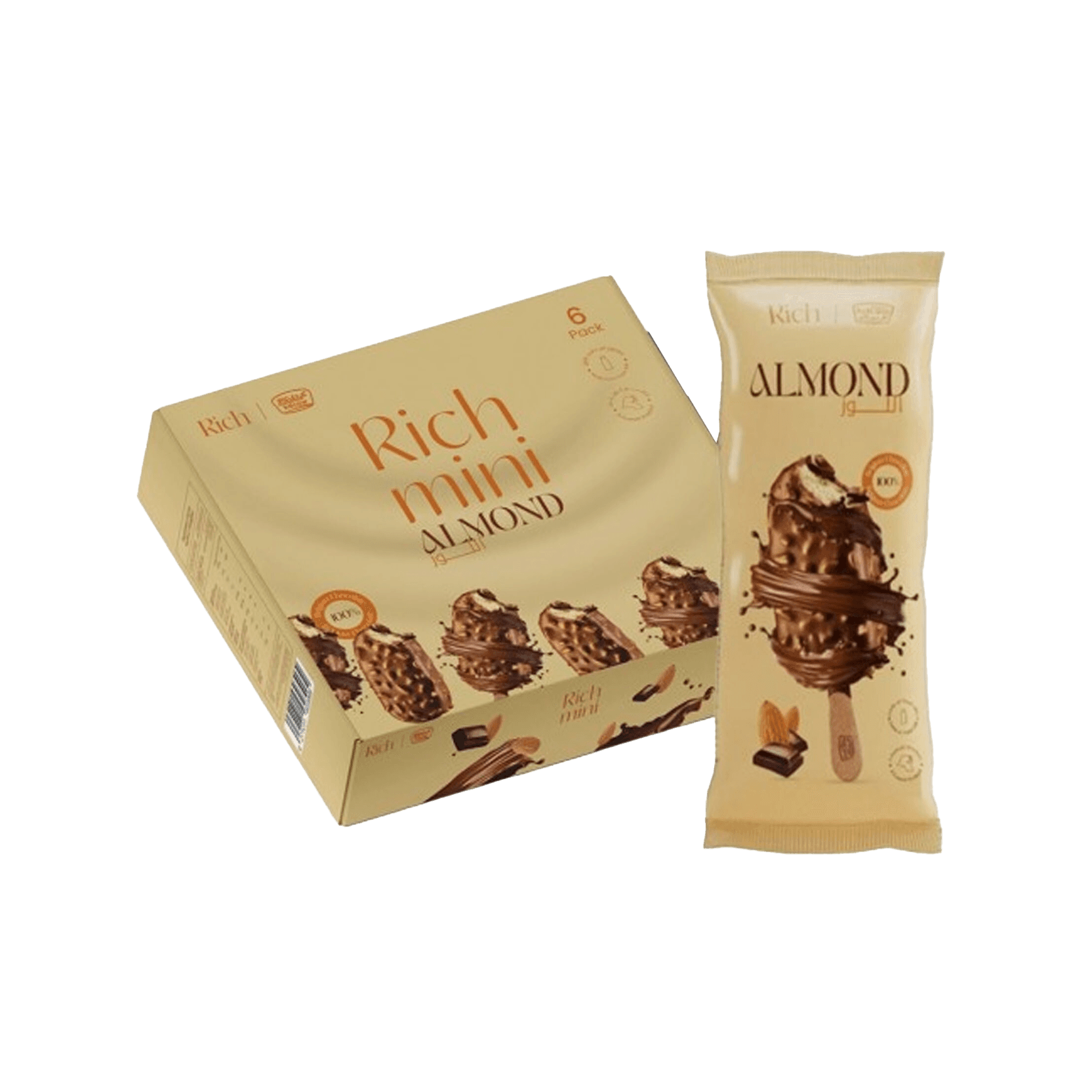KD Cow Rich Ice Cream Almond 6 x 60 ml